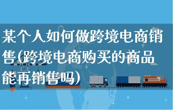 某个人如何做跨境电商销售(跨境电商购买的商品能再销售吗)_https://www.dczgxj.com_运营模式/资讯_第1张