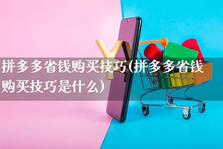 拼多多省钱购买技巧(拼多多省钱购买技巧是什么)_https://www.dczgxj.com_拼多多_第1张