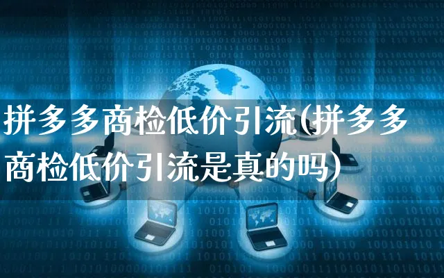 拼多多商检低价引流(拼多多商检低价引流是真的吗)_https://www.dczgxj.com_拼多多_第1张