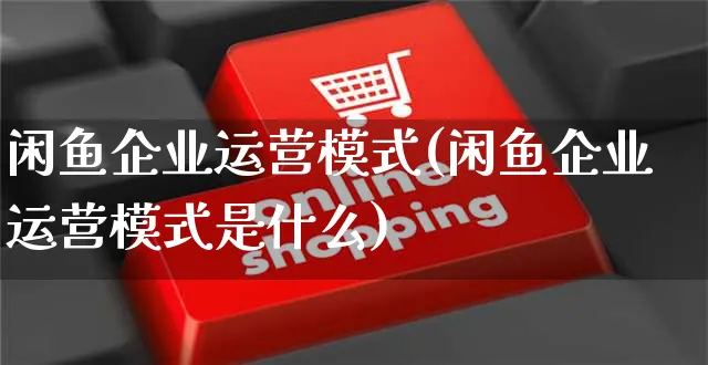 闲鱼企业运营模式(闲鱼企业运营模式是什么)_https://www.dczgxj.com_闲鱼_第1张