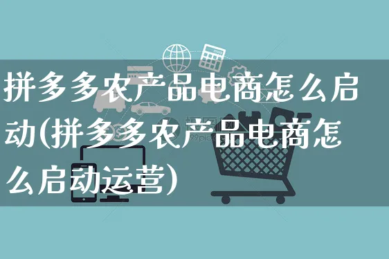 拼多多农产品电商怎么启动(拼多多农产品电商怎么启动运营)_https://www.dczgxj.com_拼多多_第1张