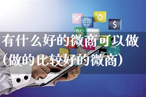 有什么好的微商可以做(做的比较好的微商)_https://www.dczgxj.com_海外抖音_第1张