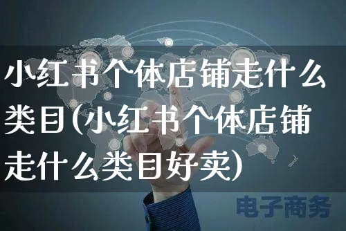 小红书个体店铺走什么类目(小红书个体店铺走什么类目好卖)_https://www.dczgxj.com_小红书_第1张