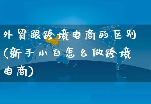 外贸跟跨境电商的区别(新手小白怎么做跨境电商)_https://www.dczgxj.com_电商工具推荐_第1张